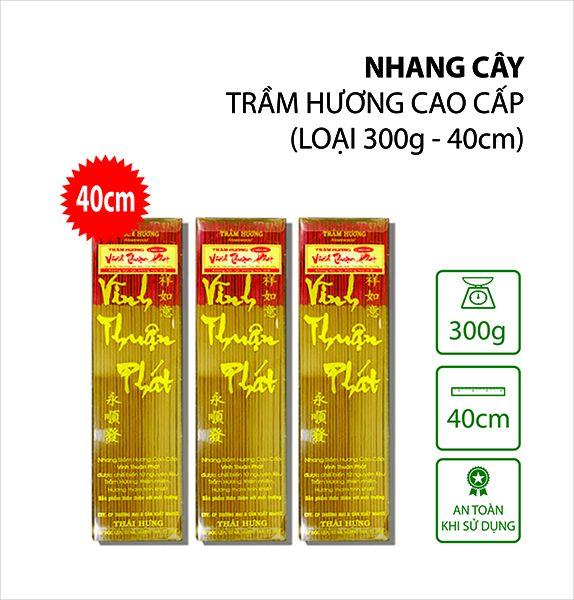 Nhang cây Trầm Hương cao cấp 40cm ̣(300g)